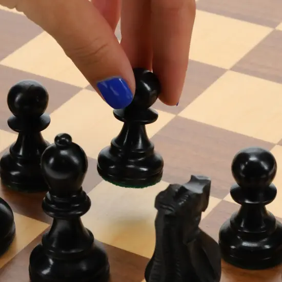 WE Games Jacques Chess Pieces - Weightedwith 3.59 in. King {2}