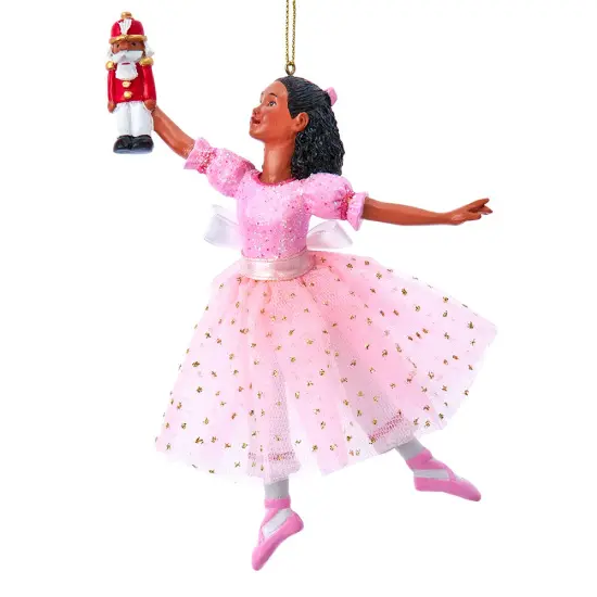 6.75 African American Clara Ballerina Ornament {1}