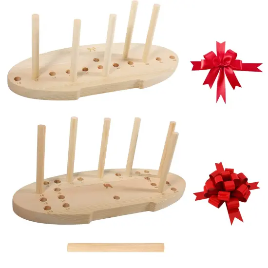 Bow Maker for Ribbon, Holiday Wreaths,Wooden Wreath Bow Maker Tool for Creating Gift Bows, Party Decorations, Hair Bows, Corsages, Holiday Wreaths, Various Crafts(Double-Sided) {1}