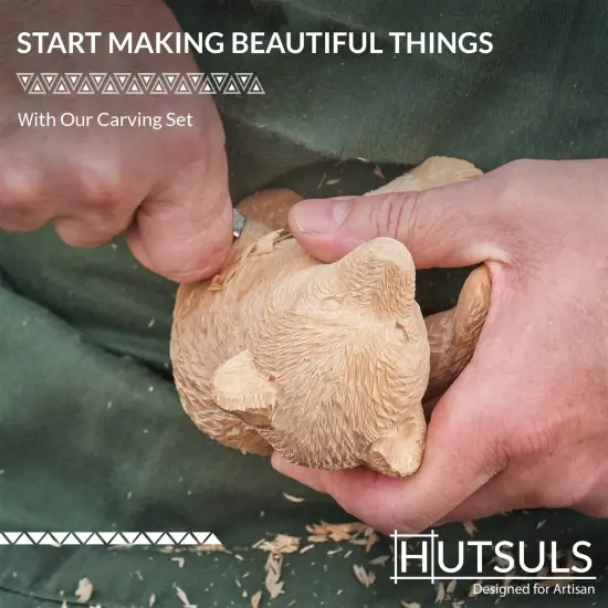 Wood Carving Tools Set - Easy to Use 12 Pieces Mini Wood Chisel Beginner Wood Carving Kit for Adults & Kids Carving Kit Gift {4}