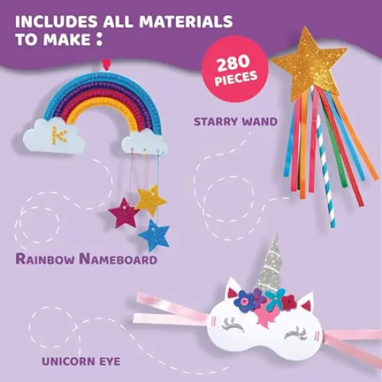 Unicorn Craft kit for 3 to 5 Year olds | 3 Craft Projects | Great Gift for Girls Ages 3,4,5 Years {6}
