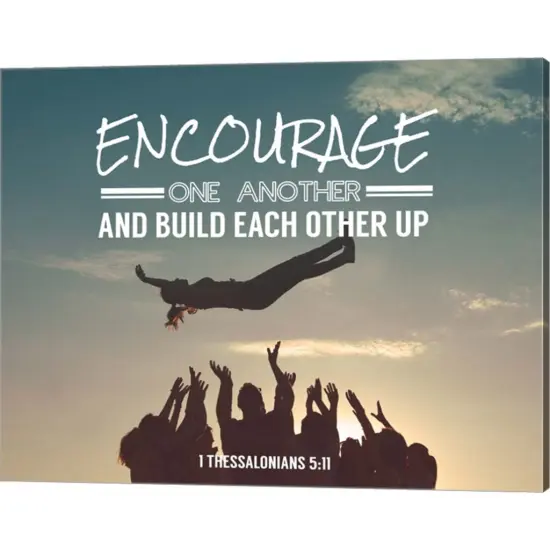 Encourage One Another - Celebrating Team by Color Me Happy 20" x 16" Canvas Wall Art {1}