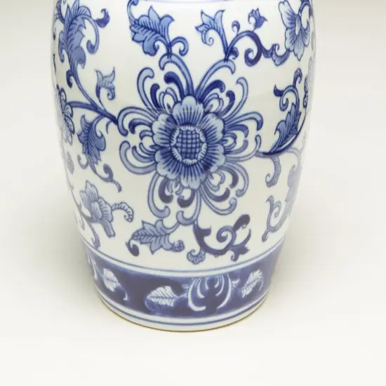 AA Importing 59771 Blue And White Round Jar With Lid {3}
