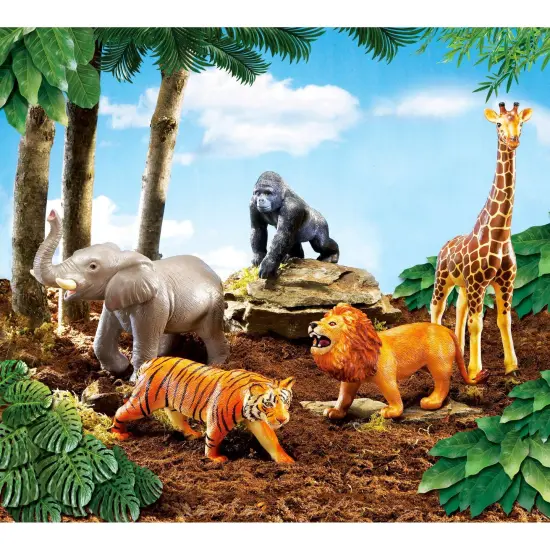 Jumbo Jungle Animals, Set of 5 {3}