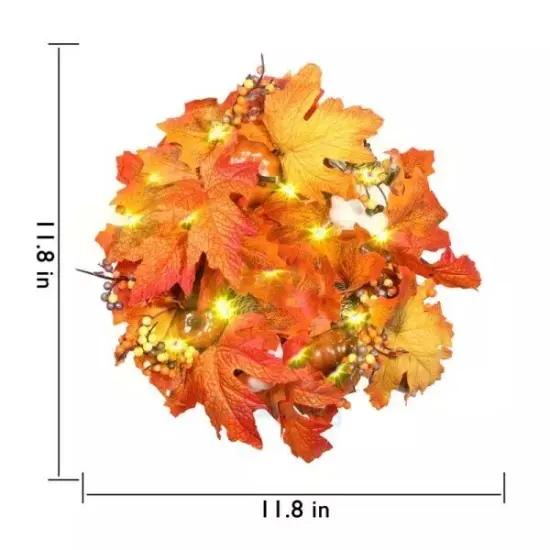Halloween Pumpkin Maples Leaf \Decoration Wreath {6}