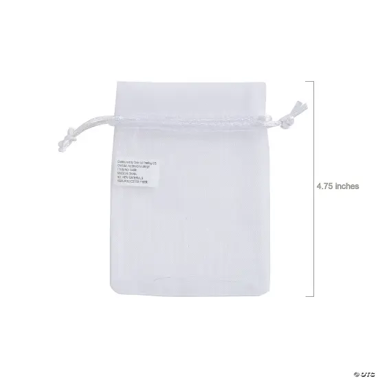 Mini Sheer Wedding Organza Drawstring Treat Bags 3 1/4" x 4 3/4" - 12 Pc. {2}