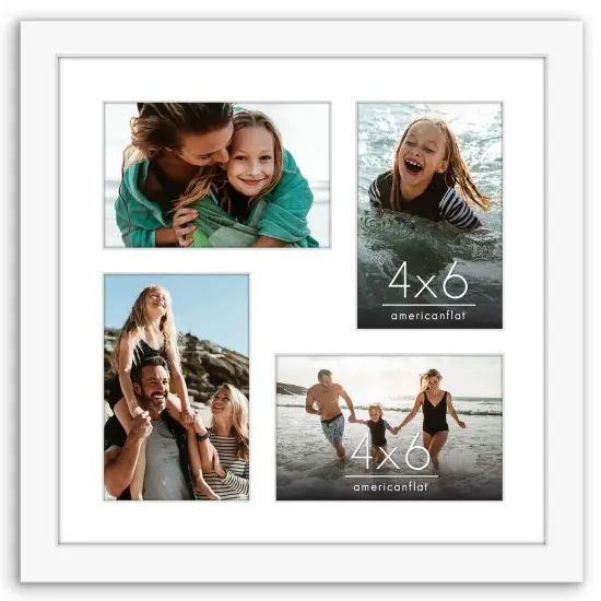Americanflat 12x12 Collage Picture Frame - Fits Four 4x6 Photos or One 12x12 Picture {1}