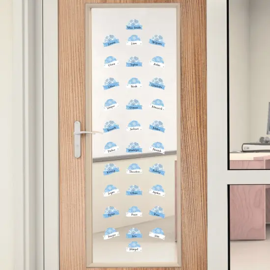 Big Dot of Happiness Winter Snowflakes - DIY Blank Paper Desk or Locker Labels - Classroom Name Tags - Set of 32 {7}