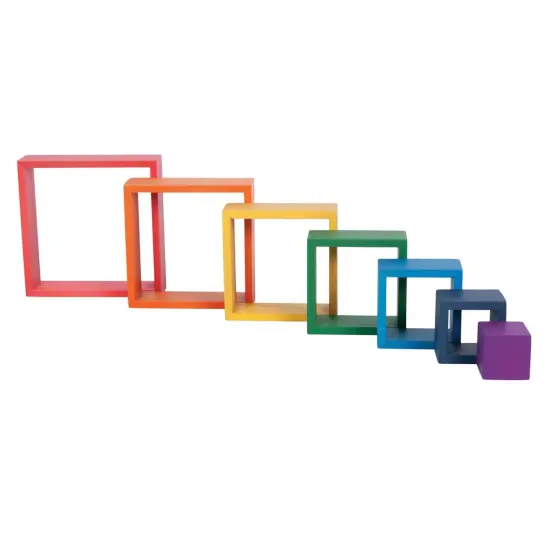 Wooden Rainbow Architect Squares - Set of 7 {3}