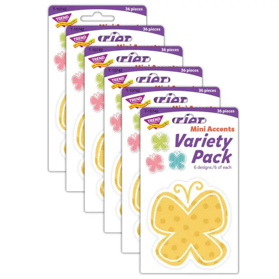 Garden Butterflies Mini Accents Variety Pack, 36 Per Pack, 6 Packs {1}