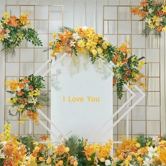 6.8ft Wedding Arch Background Stand Metal Backdrop frame for Wedding Party Decor {2}