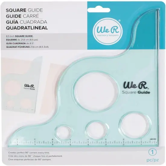 We R Memory Keepers 660073 Ruler Square Guide, Green by American Crafts {1}