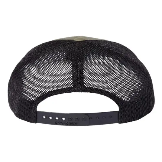 Richardson&reg; Garment Washed Trucker Cap Red Black {7}