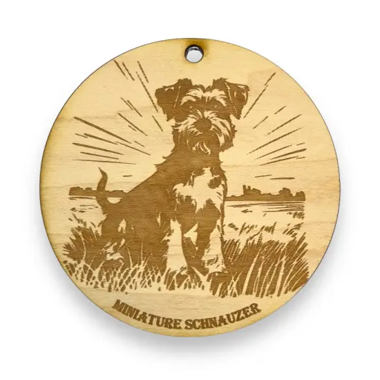 Ornament - Miniature Schnauzer Raw Wood {1}