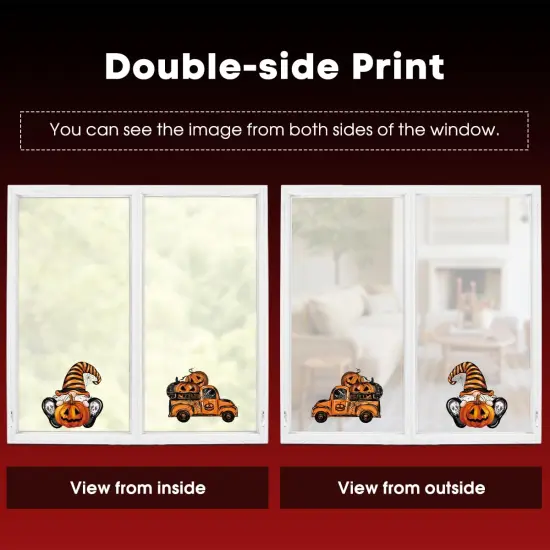 83 Pieces Halloween Window Cling Sticker, Ghosts Pumpkins for Home Party Supplies Shop Window Glass Display Decoration {3}