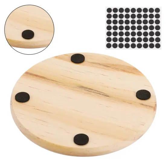 12 Pieces Unfinished Wood Coasters, 4 Inch Round Blank Wooden Coasters Crafts Coasters for DIY Architectural Models Drawing Painting Wood Engraving Wood Burning Laser Scroll Sawing {3}