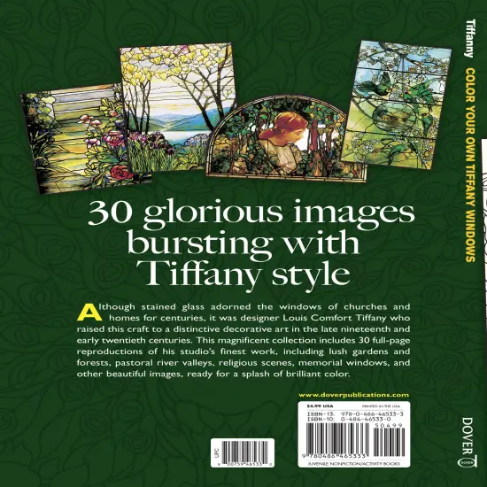 Color Your Own Tiffany Windows Coloring Book-Softcover {2}
