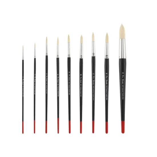 Creative Mark Powercryl Ultimate Acrylic Paint Brushes - Round Assorted Sets of 3, Artist Paint Brushes, 3 Diameters of Synthetic Hair Filament, Fine Control of Heavy Acrylics, Water Soluble Oils, and More {2}