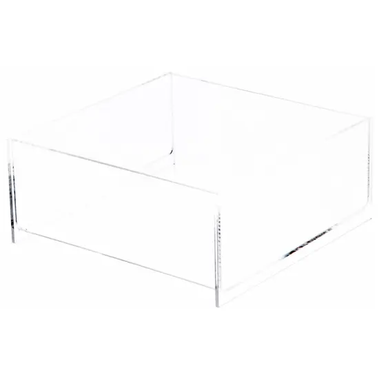 Plymor Clear Acrylic Square Open Top Merchandise Display Tray, 10" W x 10" D x 4" H {1}