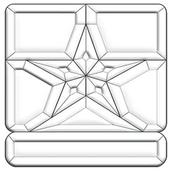 7-3/4" x 9-1/2" Exquisite Clear Glass Army Bevel Cluster EC280 {1}