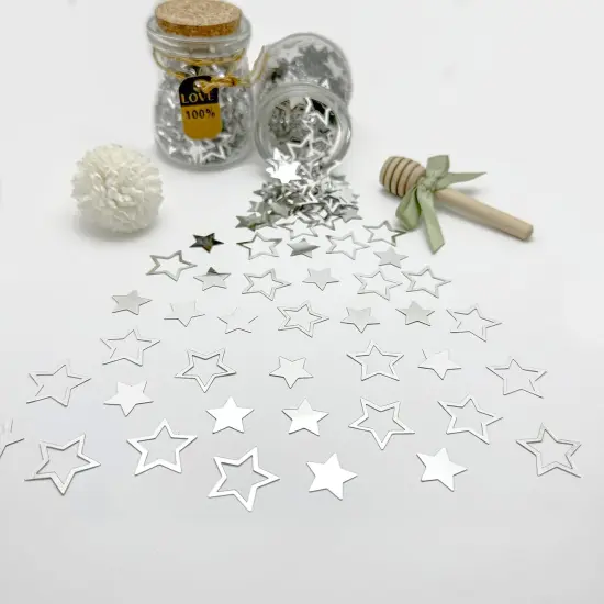 Star Confetti Glitter Sprinkles for Party Table - Sliver {2}