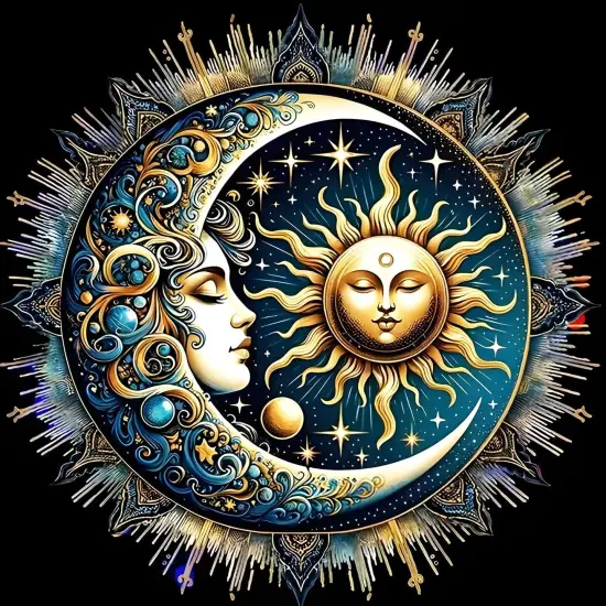DIY 5D Sleepy Sun and Moon Diamond Art Kits 12x12 inch {1}