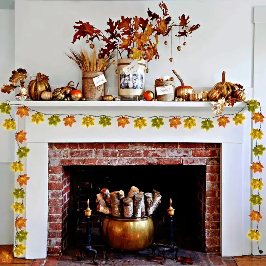 13.6FT 35LED Fall Lights Maple Leaf String Lights {5}