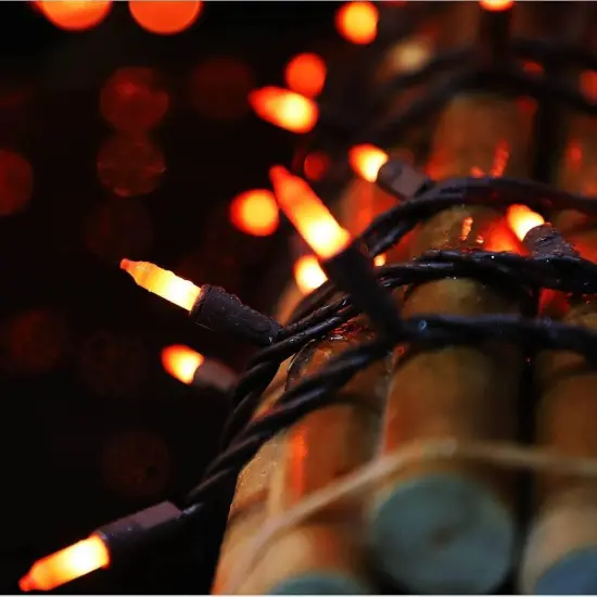 100 Count 20FT String Light Orange Halloween Light {4}