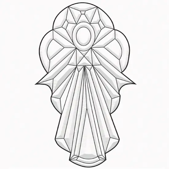 5" x 9-1/4" Exquisite Clear Glass Angel Bevel Cluster EC207 {1}