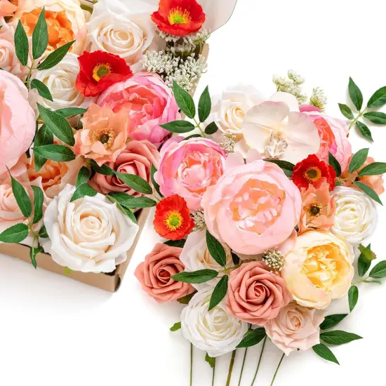 Artificial Flowers Box Set Aromatic Coral {1}