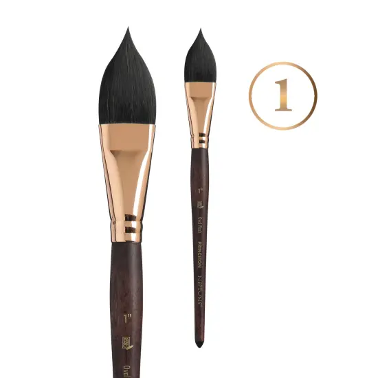 Princeton Series 4750 Neptune Synthetic Squirrel Brush-Short Handle Oval Wash 1" {3}