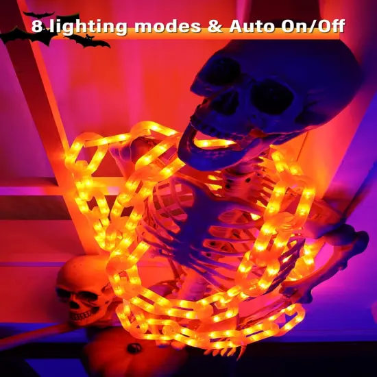 10 Ft 160 LED Solar Halloween Decorations Outdoor String Lights {4}