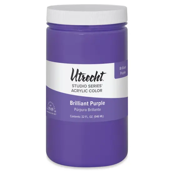 Utrecht Studio Series Acrylic Paint - Brilliant Purple, Quart {2}