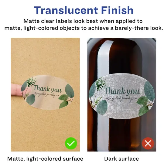 Avery Matte Clear Labels,1-1/2" x 2-1/2" Oval {2}