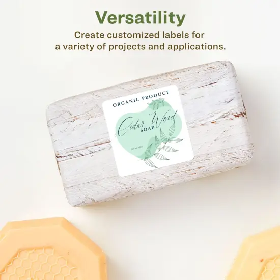 Avery Recycled Matte White Labels,2-1/2" x 2-1/2" Square {4}