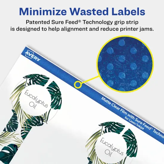 Avery Matte Clear Labels,1-1/2" x 4" Lollipop {4}