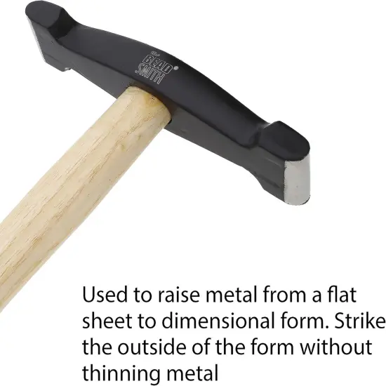 The Beadsmith Small Raising Hammer - Metal Elements - Head with Two-Sided 24mm Rectangular Faces &ETH; Tool Used to Add Texture and Dimension to Metalwork {3}