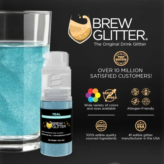 Teal Edible Glitter Spray Pump | Brew Glitter&reg; {2}