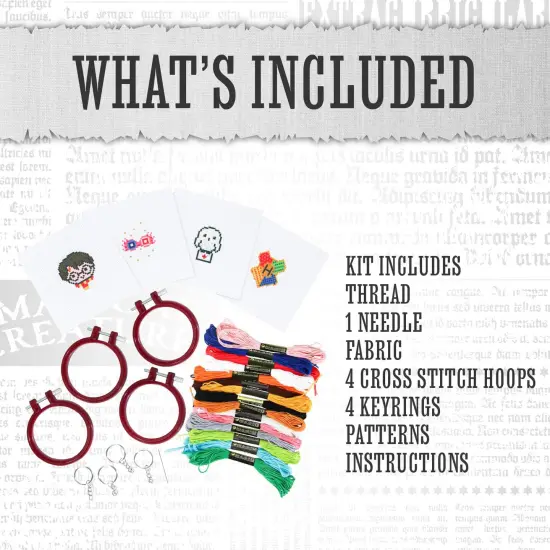 Paladone Harry Potter Stamped Cross Stitch, Embroidery Kit - Officially Licensed Wizarding World Merchandise, Easy Craft Activity for Movie Fans, Starter Kit for Needlework Beginners {5}