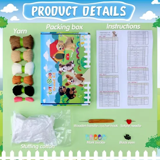 Cute Dog Crochet Kit for Beginners {2}