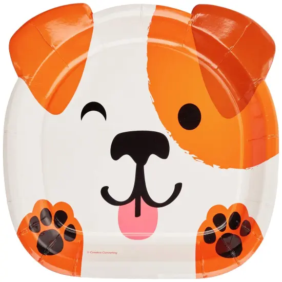 Creative Converting SHAPED PLATE 9" ASSORTED DOGS, 0.5x8.75x7.7inc, Multicolor {5}
