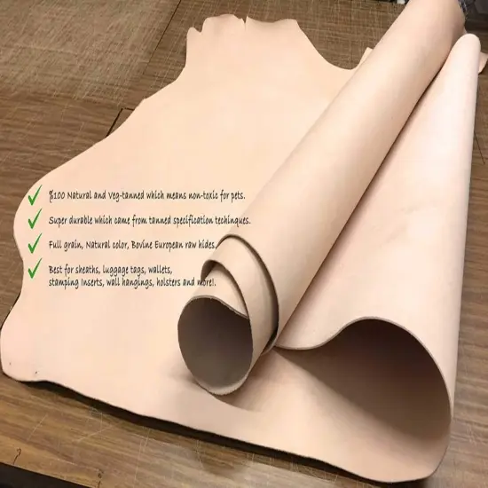 Full Grain Veg Tan Cowhide Leather Double Shoulder 10-12ft 7-9oz Craftsman Grade {3}