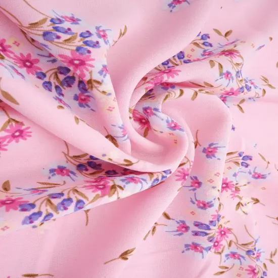 1 Yard 100% Polyester CEY Floral/Flower Print Fabric, 58/59" Wide SAND {4}