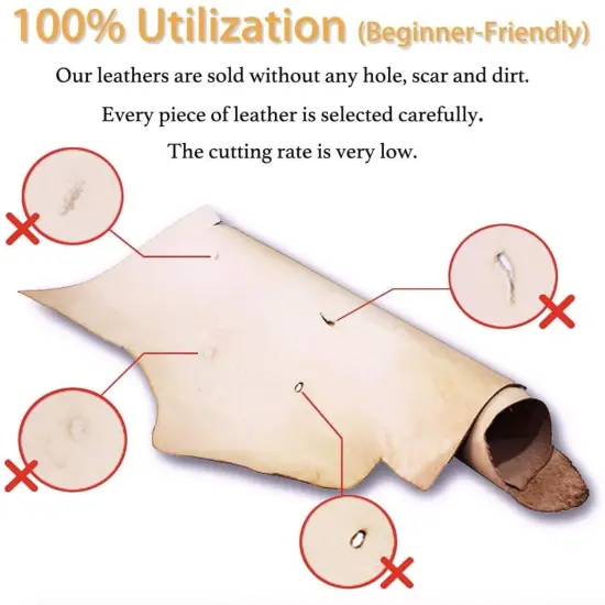 Import Tooling Craft Leather Thick Heavy Weight 11/12 oz | Pre-Cut 16"x18" | Vegetable Tanned | Full Grain | Crafts, Tooling, Hobby Workshop, Repair {3}