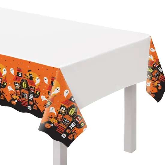 Halloween Spooky Friends Plastic Table Cover - 54" x 84" - 3ct {1}