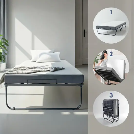 Nestl Folding Bed with 5" Luxury Memory Foam Mattress {2}