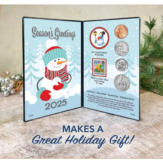 2025 Snowman Coin Collectible Greeting Card {2}