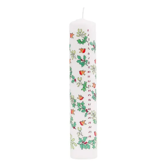 Holly and the Ivy Advent Pillar Candle {3}