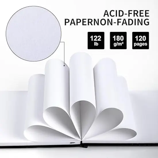 120 Pages Square Sketchbook for Drawing 122LB/180GSM Thick Paper {3}
