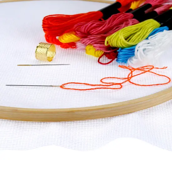 Pllieay 2 Pieces 14 Count Big Size White Aida Cross Stitch Fabric, Classic Reserve Aida Cloth, 19.6 x 21.6 Inch {4}